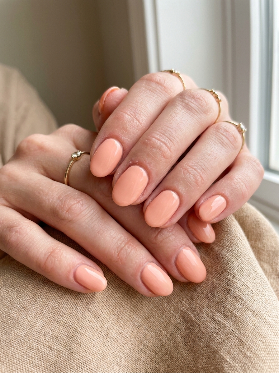 Peach Nails